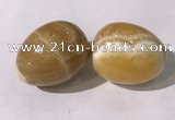 CDN1380 35*45mm egg-shaped yellow calcite decorations wholesale