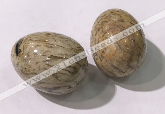 CDN1381 35*45mm egg-shaped feldspar decorations wholesale