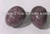 CDN1387 35*45mm egg-shaped lilac jasper decorations wholesale