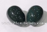 CDN1388 35*45mm egg-shaped blood jasper decorations wholesale