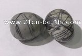 CDN1401 35*45mm egg-shaped net jasper decorations wholesale