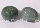 CDN1410 35*45mm egg-shaped green biotite decorations wholesale