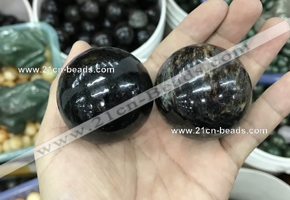 CDN26 45mm round natural astrophyllite gemstone decorations