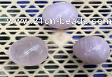 CDN307 30*40mm egg-shaped rose quartz decorations wholesale