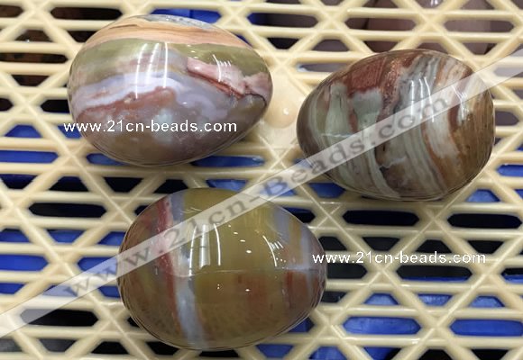 CDN317 30*40mm egg-shaped ocean agate decorations wholesale