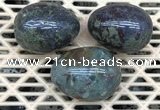 CDN323 30*40mm egg-shaped blood jasper decorations wholesale