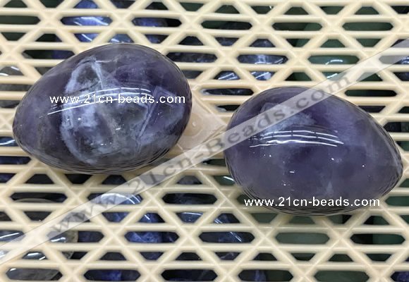 CDN332 35*50mm egg-shaped amethyst decorations wholesale