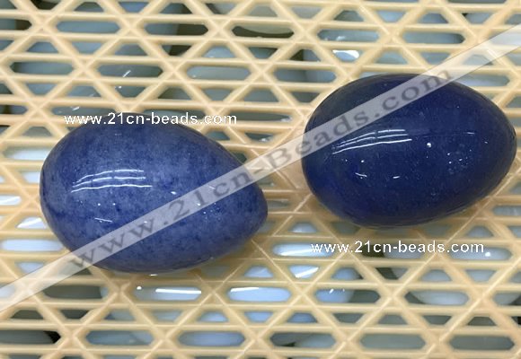 CDN336 35*50mm egg-shaped blue dumortierite decorations wholesale