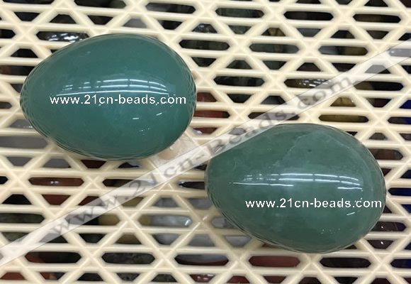 CDN337 35*50mm egg-shaped green aventurine decorations wholesale