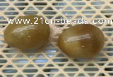 CDN338 35*50mm egg-shaped yellow jade decorations wholesale