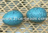 CDN342 35*50mm egg-shaped imitation turquoise decorations wholesale