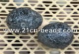 CDN347 35*50mm egg-shaped fossil jasper decorations wholesale