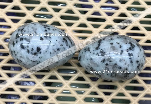 CDN349 35*50mm egg-shaped sesame jasper decorations wholesale