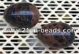 CDN356 35*50mm egg-shaped mahogany obsidian decorations wholesale