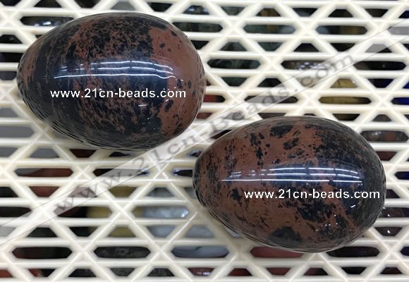 CDN356 35*50mm egg-shaped mahogany obsidian decorations wholesale