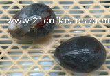 CDN360 35*50mm egg-shaped blood jasper decorations wholesale