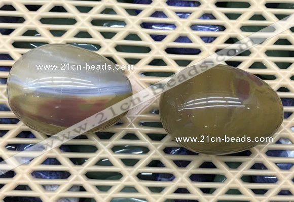 CDN361 35*50mm egg-shaped ocean agate decorations wholesale