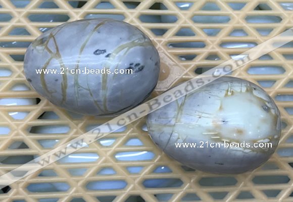 CDN362 35*50mm egg-shaped picasso jasper decorations wholesale