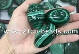 CDN37 25*40mm - 30*45mm egg-shaped natural malachite decorations