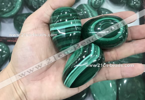 CDN37 25*40mm - 30*45mm egg-shaped natural malachite decorations