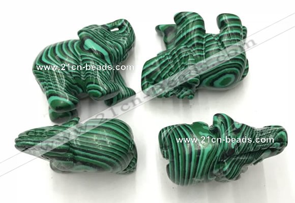 CDN384 20*40*30mm elephant imitation malachite decorations wholesale