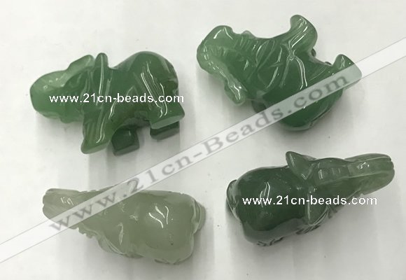 CDN387 20*40*30mm elephant green aventurine decorations wholesale