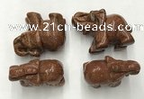 CDN388 20*40*30mm elephant goldstone decorations wholesale