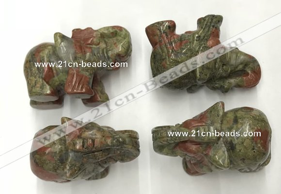 CDN389 20*40*30mm elephant unakite decorations wholesale