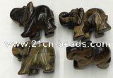 CDN392 20*40*30mm elephant yellow tiger eye decorations wholesale