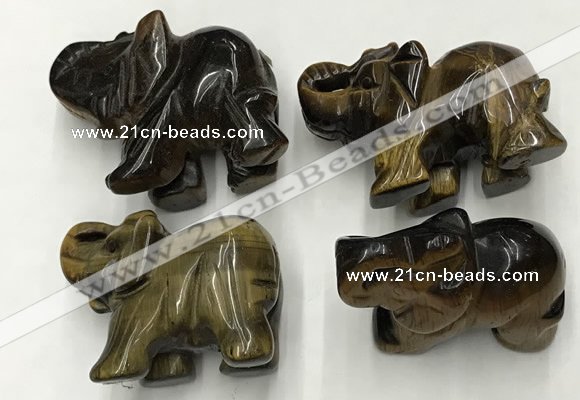 CDN392 20*40*30mm elephant yellow tiger eye decorations wholesale