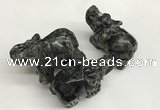 CDN405 25*50*35mm elephant black labradorite decorations wholesale