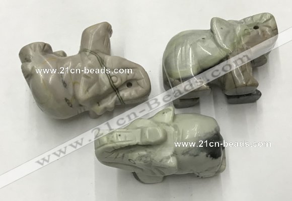 CDN409 25*50*35mm elephant picasso jasper decorations wholesale