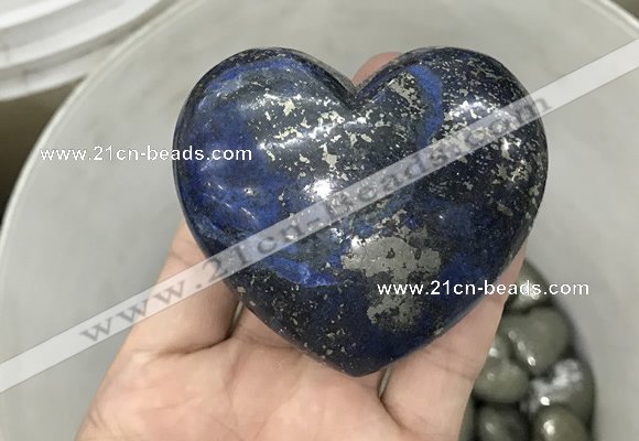 CDN42 65*70mm heart pyrite gemstone decorations