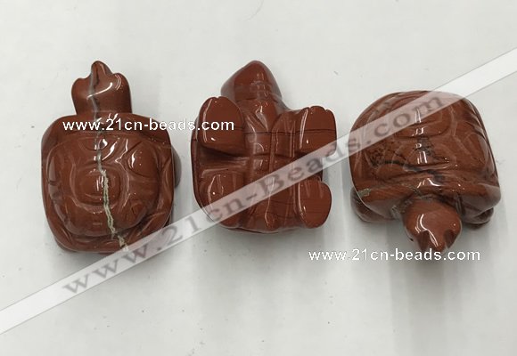 CDN440 28*45*22mm turtle red jasper decorations wholesale