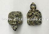 CDN441 28*45*22mm turtle dalmatian jasper decorations wholesale