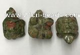 CDN442 28*45*22mm turtle unakite decorations wholesale