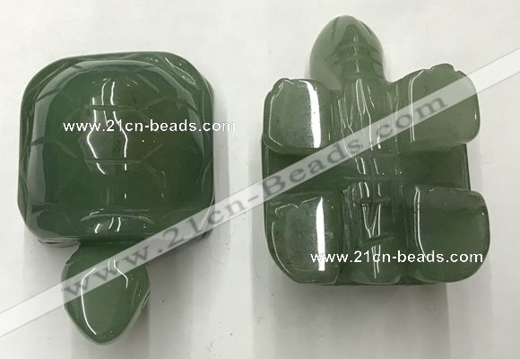 CDN458 38*55*28mm turtle green aventurine decorations wholesale