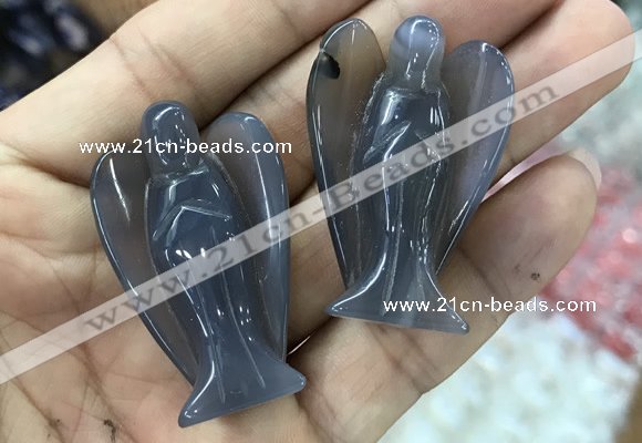 CDN474 30*40mm angel grey agate decorations wholesale