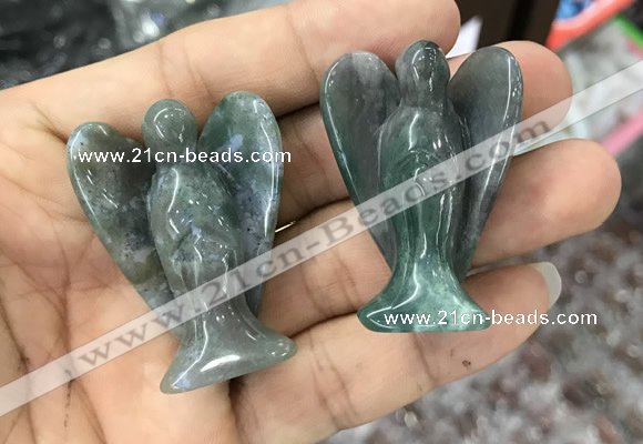 CDN475 30*40mm angel moss agate decorations wholesale