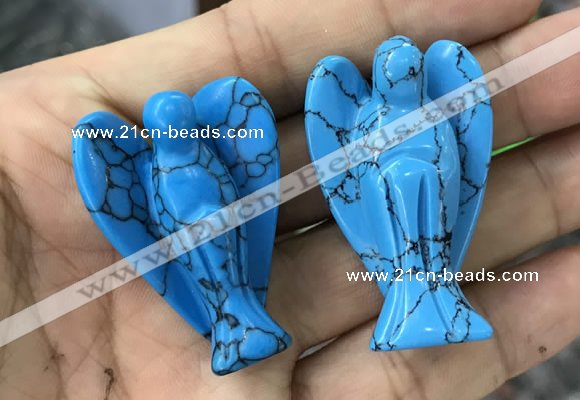 CDN479 30*40mm angel imitation turquoise decorations wholesale