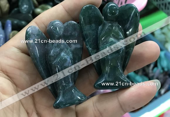 CDN500 35*50mm angel moss agate decorations wholesale