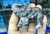 CDN518 33*65*45mm elephant black labradorite decorations wholesale