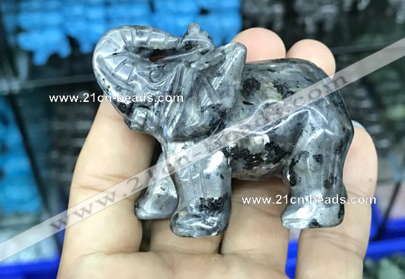 CDN518 33*65*45mm elephant black labradorite decorations wholesale