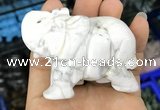 CDN532 35*80*55mm elephant white howlite decorations wholesale