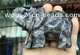 CDN536 35*80*55mm elephant black labradorite decorations wholesale