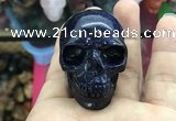 CDN553 35*50*40mm skull blue goldstone decorations wholesale