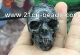 CDN556 35*50*40mm skull black labradorite decorations wholesale