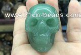 CDN563 35*50*40mm skull green aventurine decorations wholesale