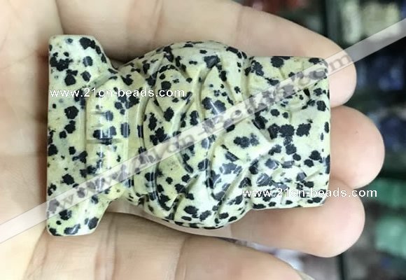 CDN575 35*50mm owl dalmatian jasper decorations wholesale