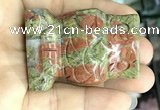 CDN578 35*50mm owl unakite decorations wholesale